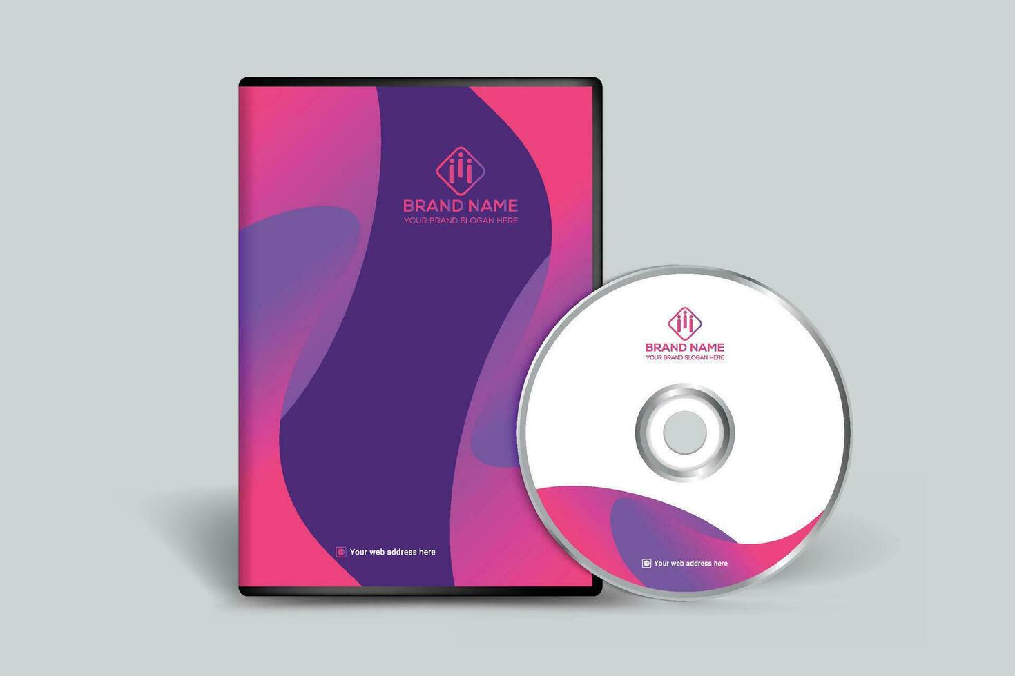 Gradient DVD cover template design vector