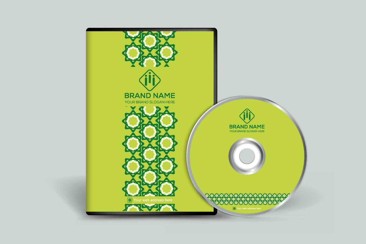 corporativo verde color DVD cubrir diseño vector