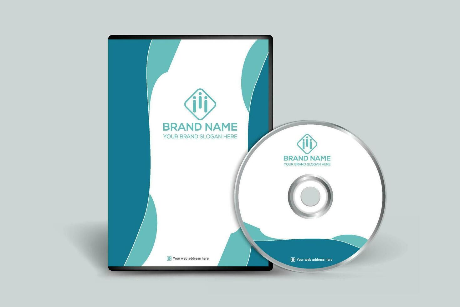 Clean minimal DVD cover template vector
