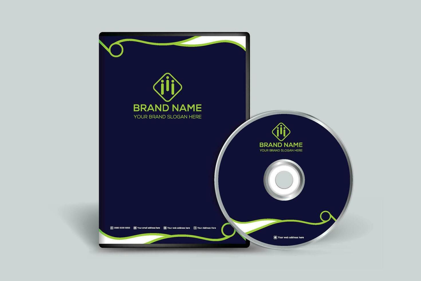 Black shape DVD cover design vector