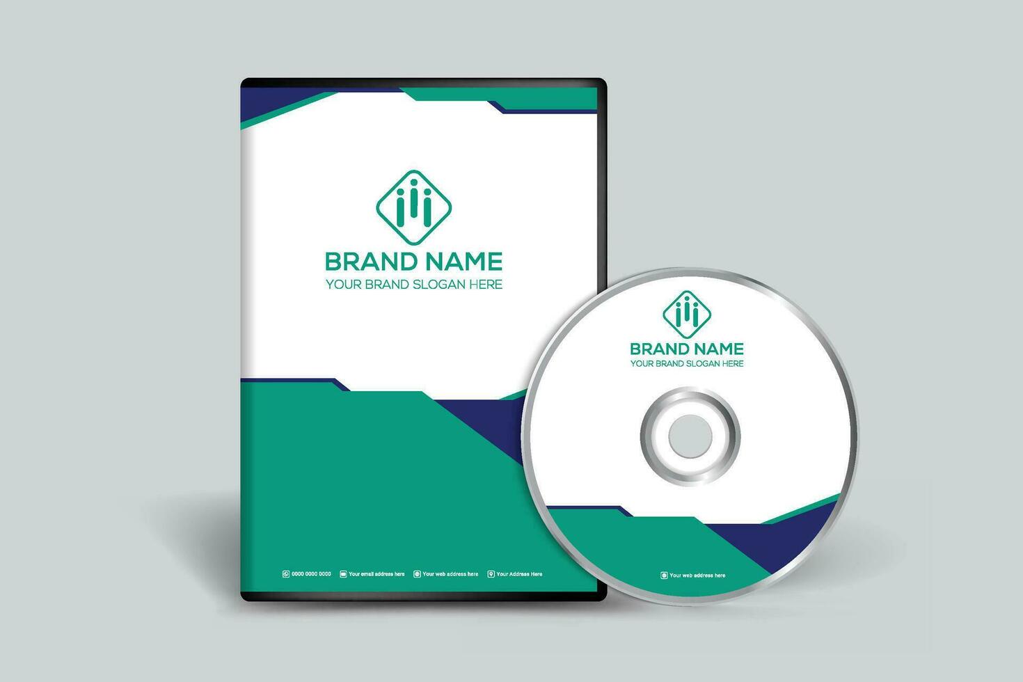 DVD cover design template vector