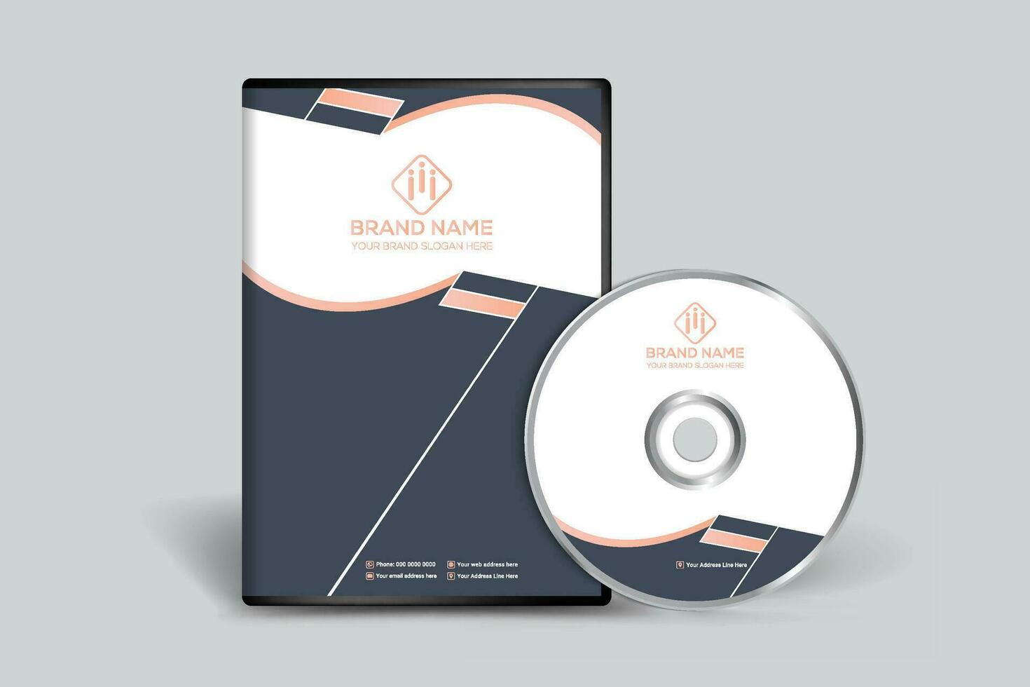 Corporate DVD cover template vector