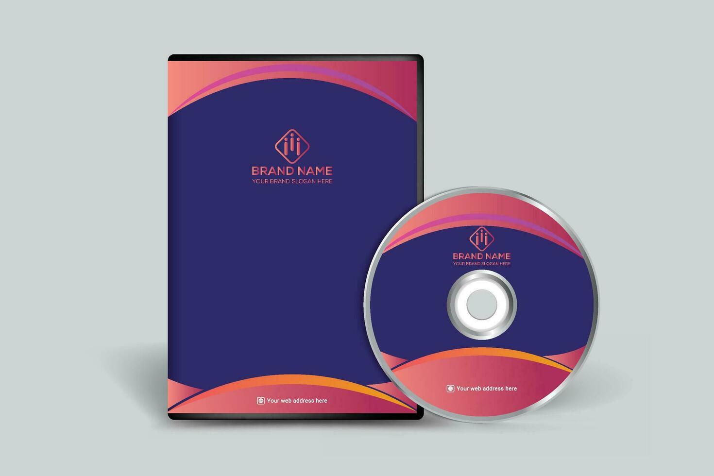 Gradient  DVD cover template design vector