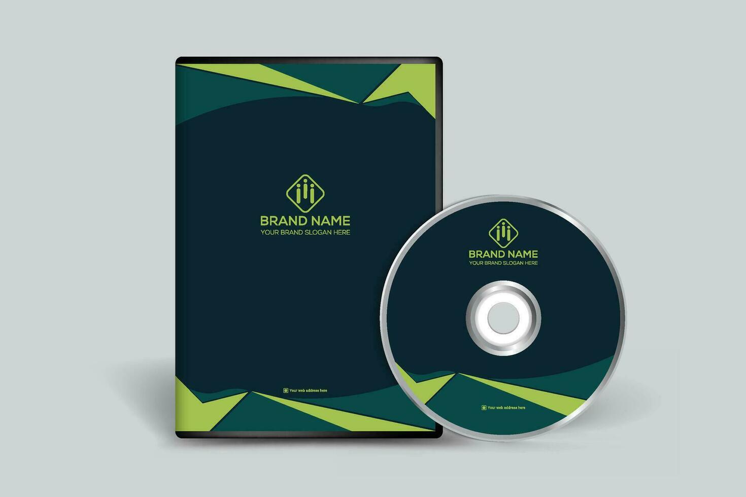 corporativo verde color DVD cubrir diseño vector