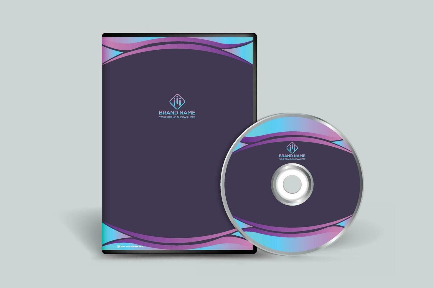 Clean professional DVD cover template vector