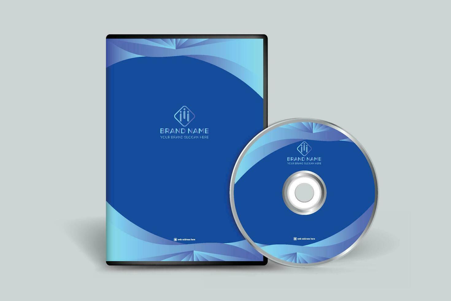 Gradient  DVD cover template design vector