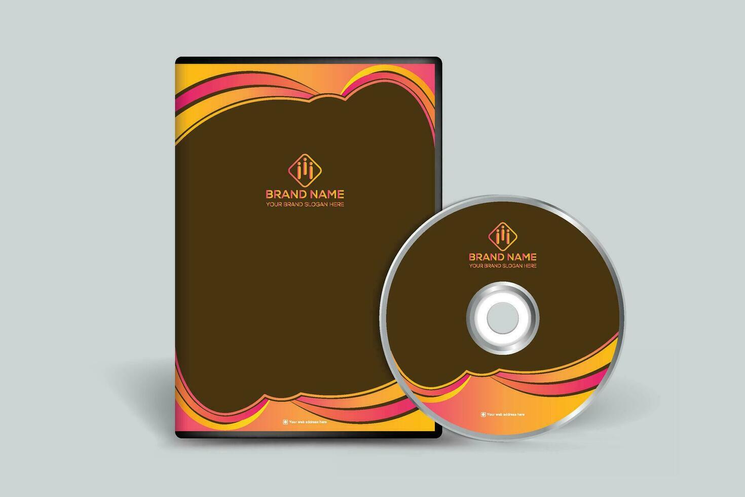 Gradient  DVD cover template design vector