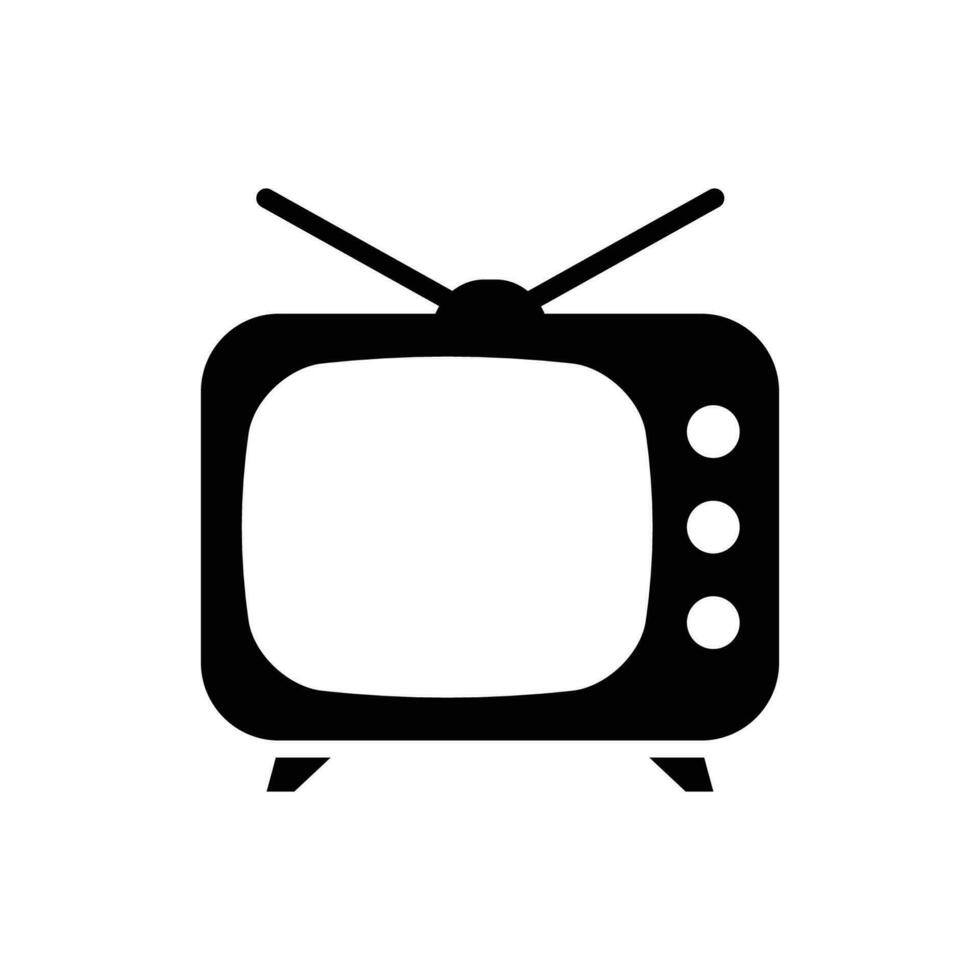 televisión icono vector diseño modelo en blanco antecedentes