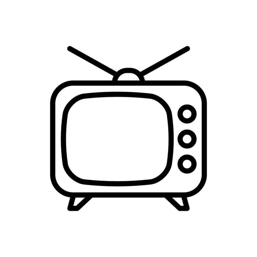 televisión icono vector diseño modelo en blanco antecedentes