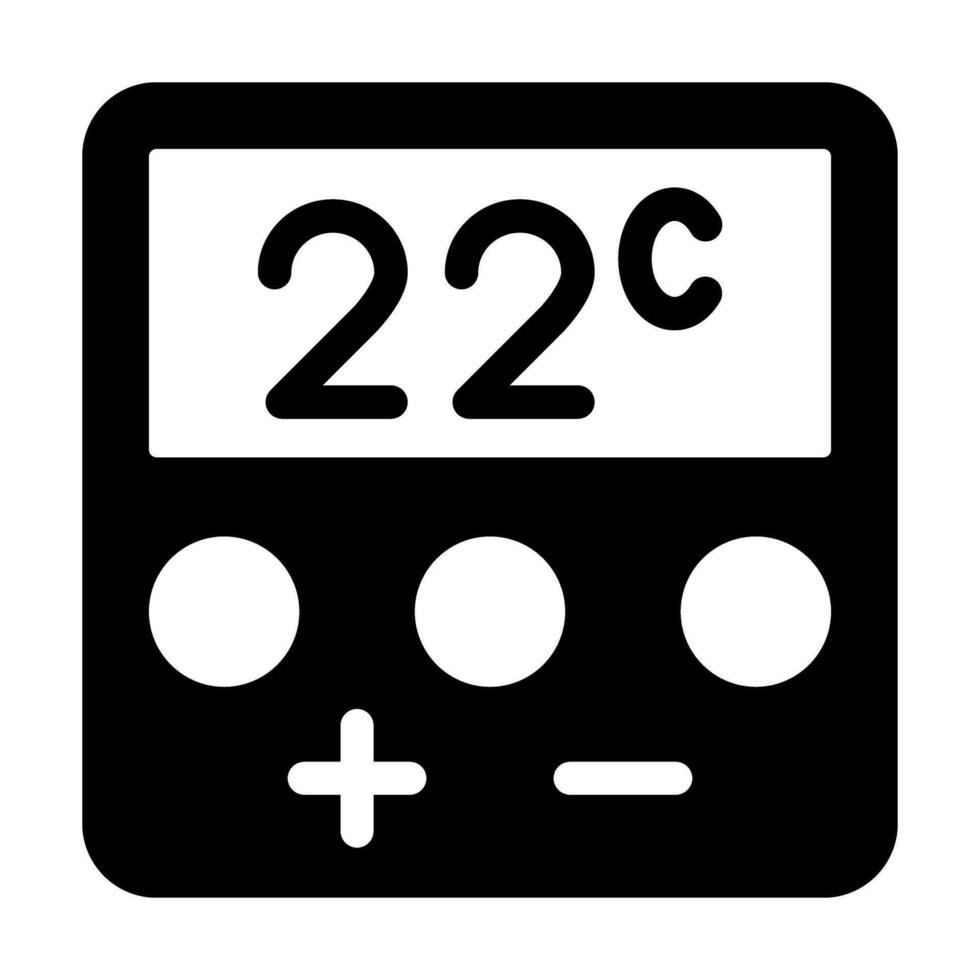 Thermostat Vector Glyph Icon For Personal And Commercial Use.
