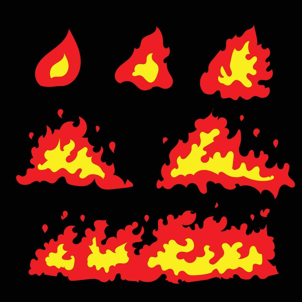 burning fire illustration vector template