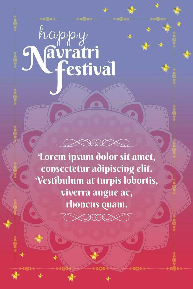 un ilustración dedicado a el navratri festival, con un vistoso antecedentes. muchachas danza gente bailes contento navratri vector