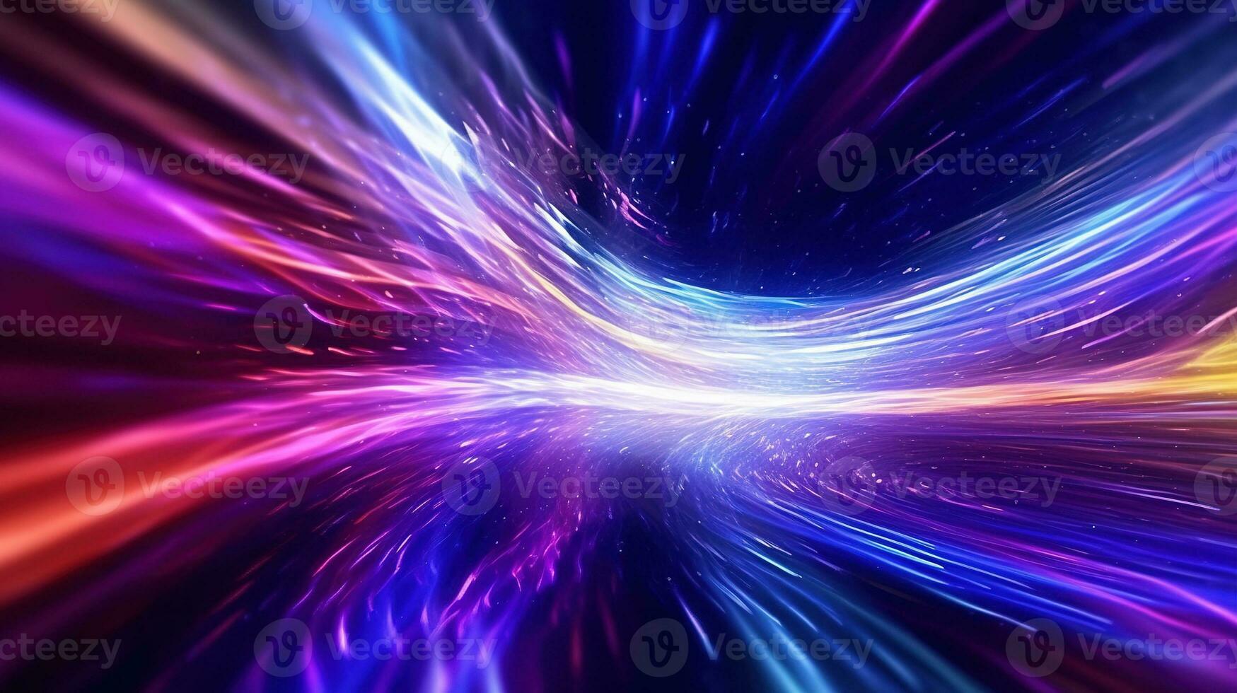 Abstract background with lines. Abstract cosmic background with ultra violet neon rays. AI Generated photo