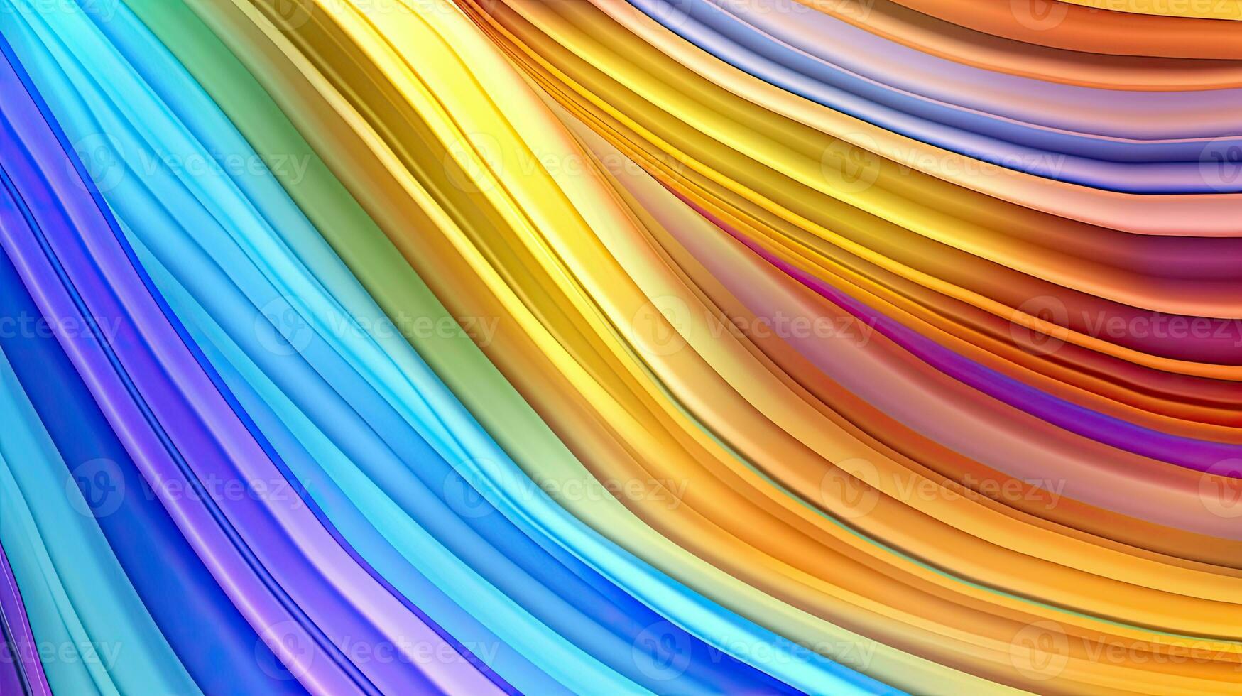 Abstract iridescent background from stripes of different iridescent colors. Rainbow background. AI generated Generative AI photo