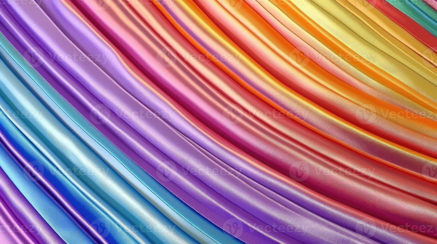 Abstract iridescent background from stripes of different iridescent colors. Rainbow background. AI generated Generative AI photo