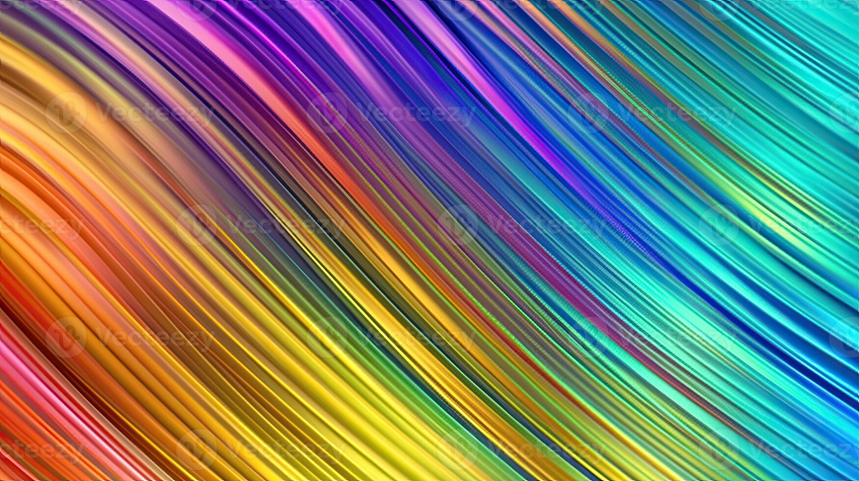 Abstract iridescent background from stripes of different iridescent colors. Rainbow background. AI generated Generative AI photo