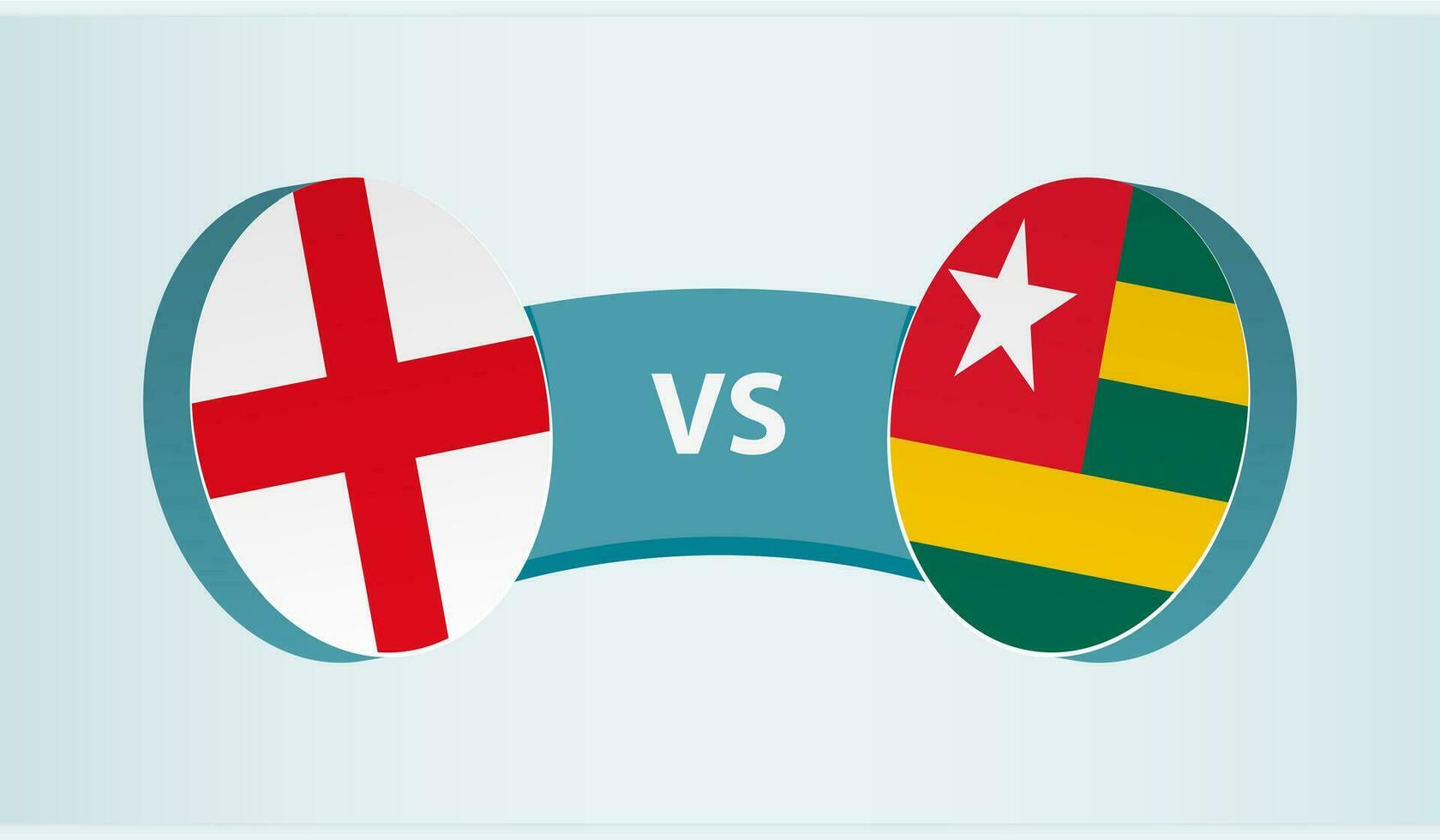 England versus Togo, team sports competition concept. vector