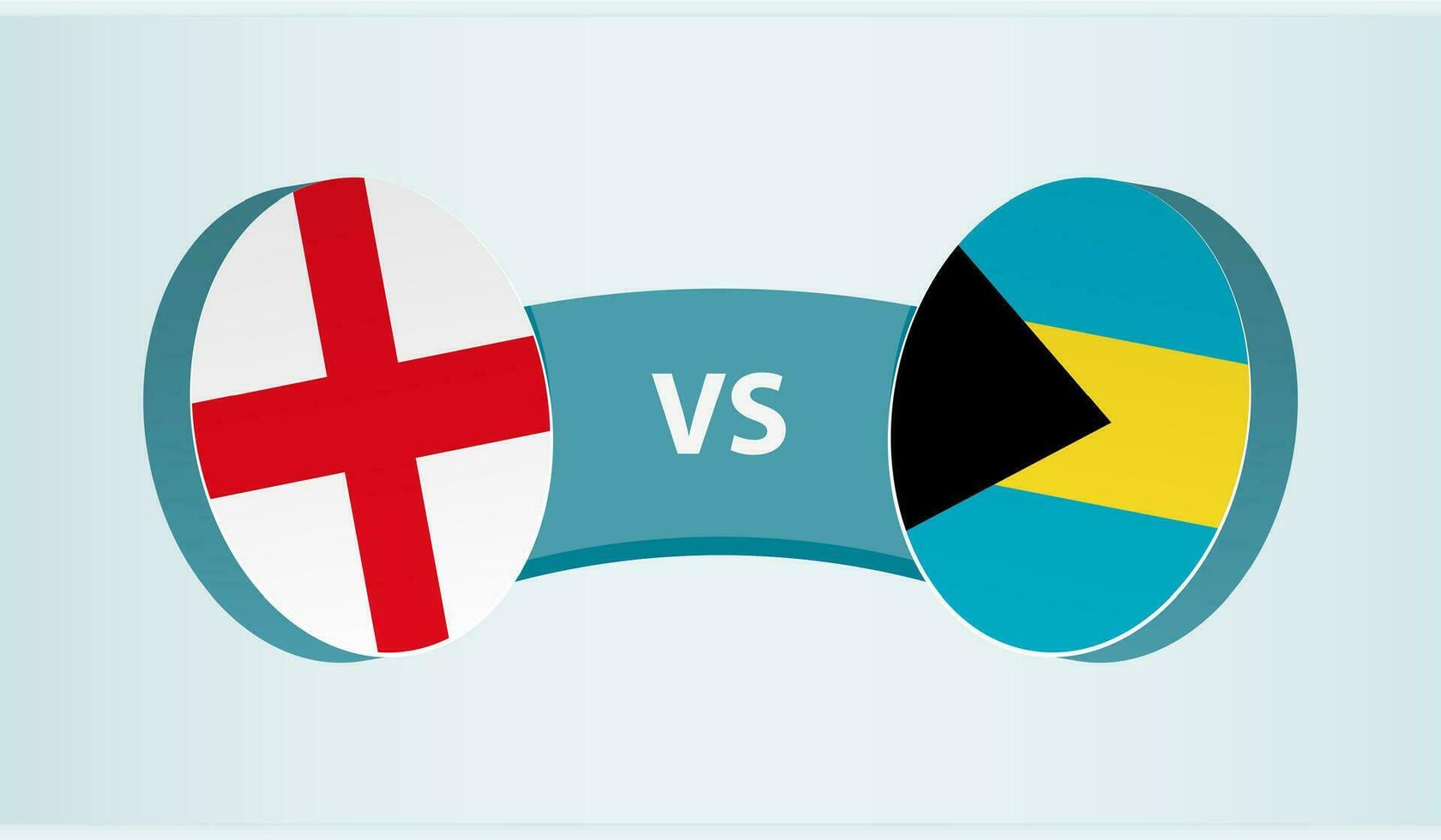 Inglaterra versus el bahamas, equipo Deportes competencia concepto. vector