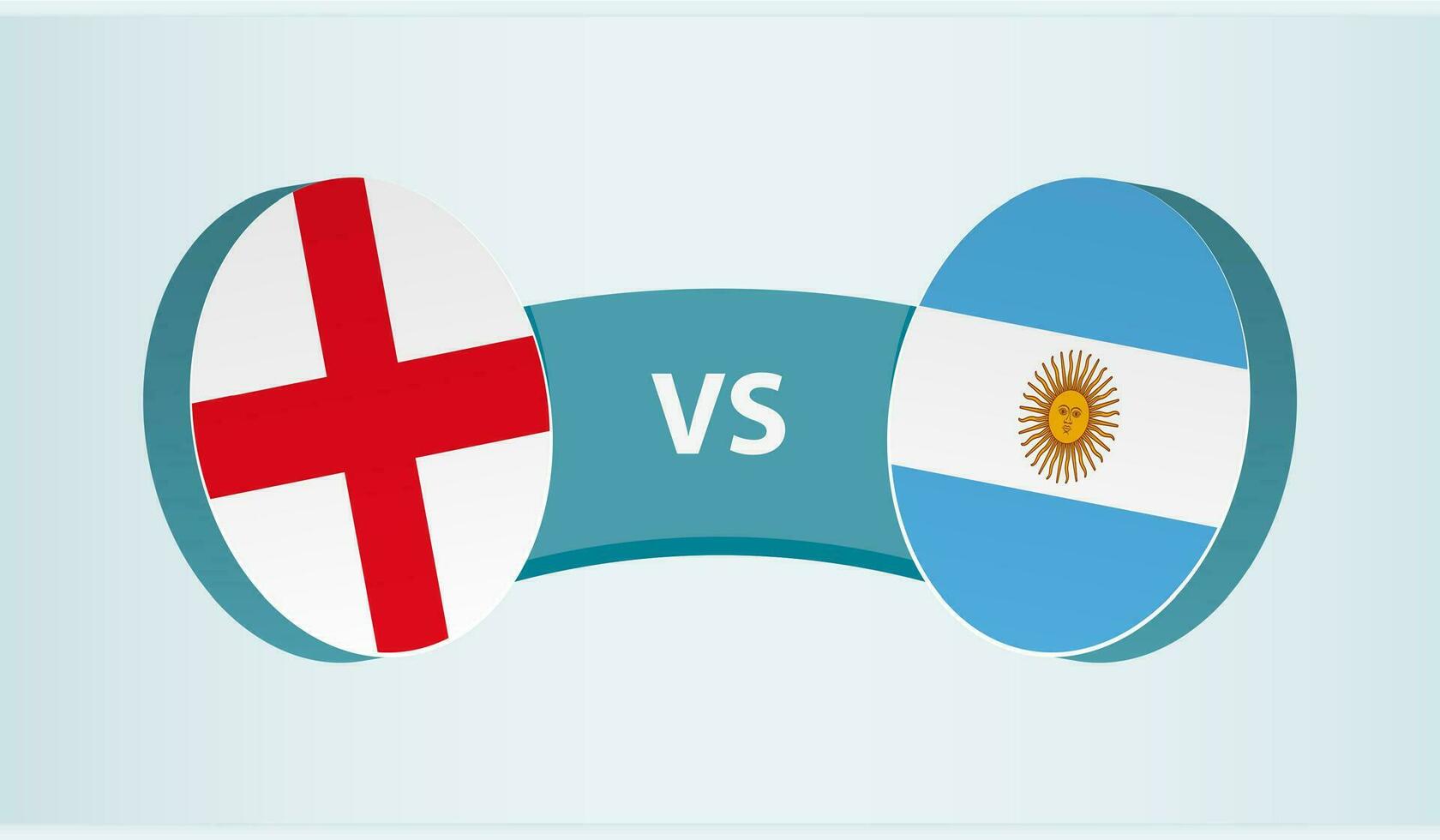 England versus Argentina, team sports competition concept. vector