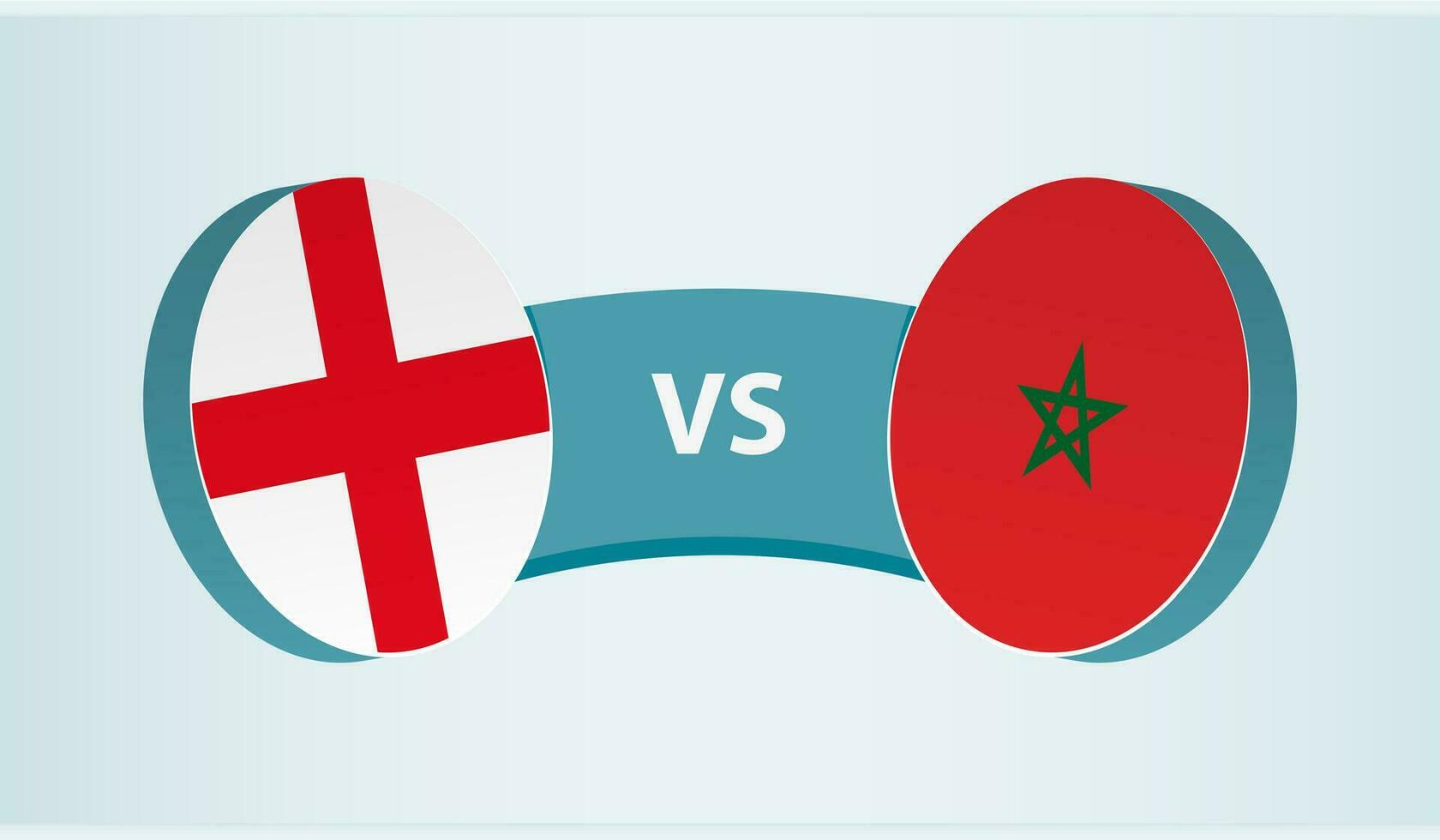 England versus Morocco, team sports competition concept. vector