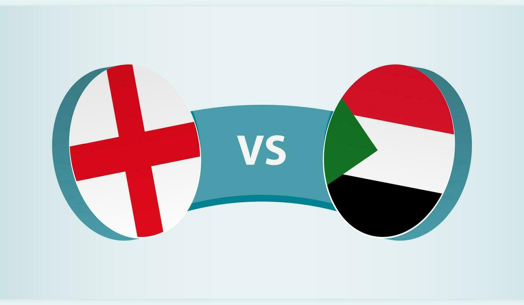 England versus Sudan, team sports competition concept. vector