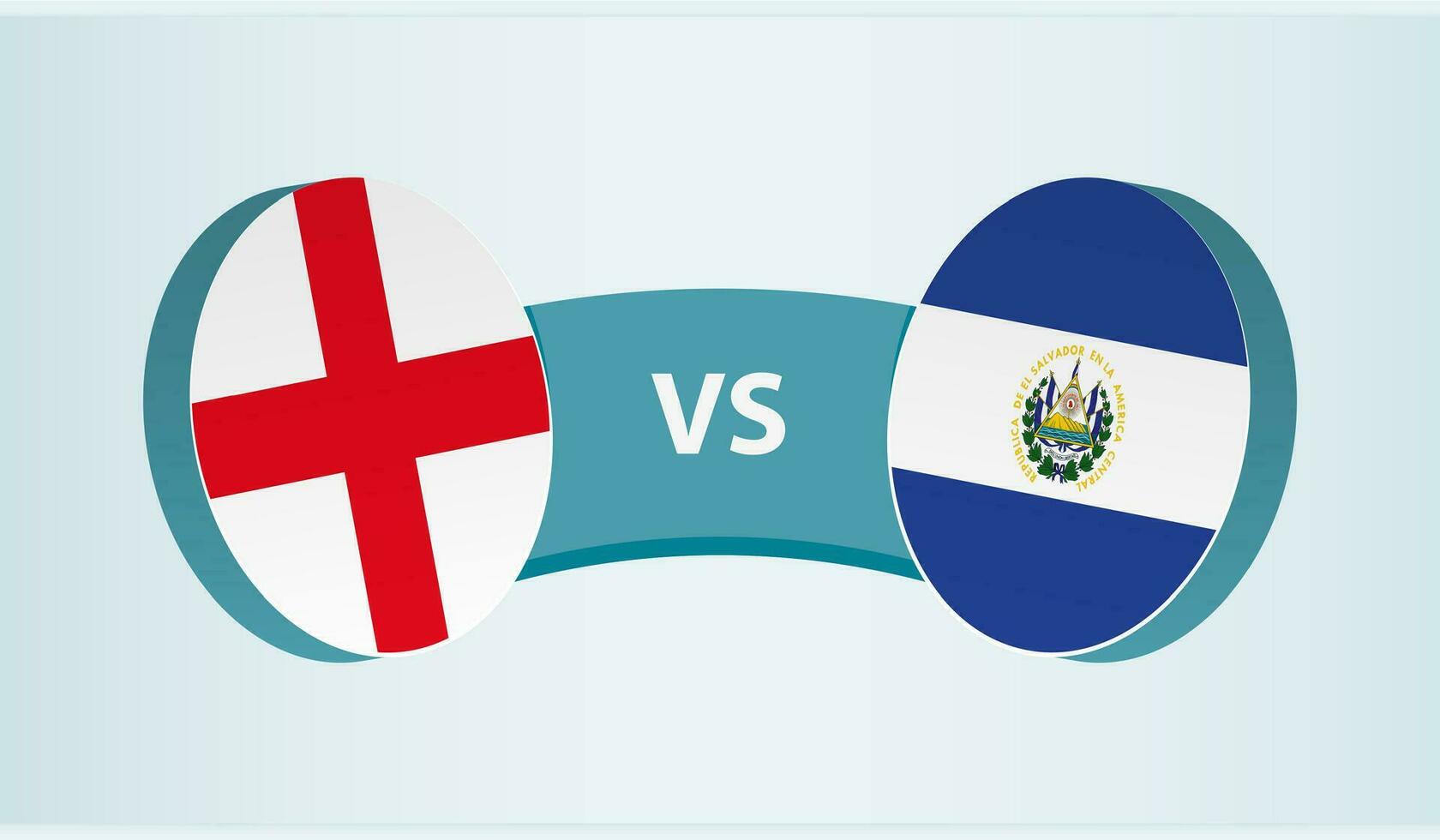 Inglaterra versus el el Salvador, equipo Deportes competencia concepto. vector