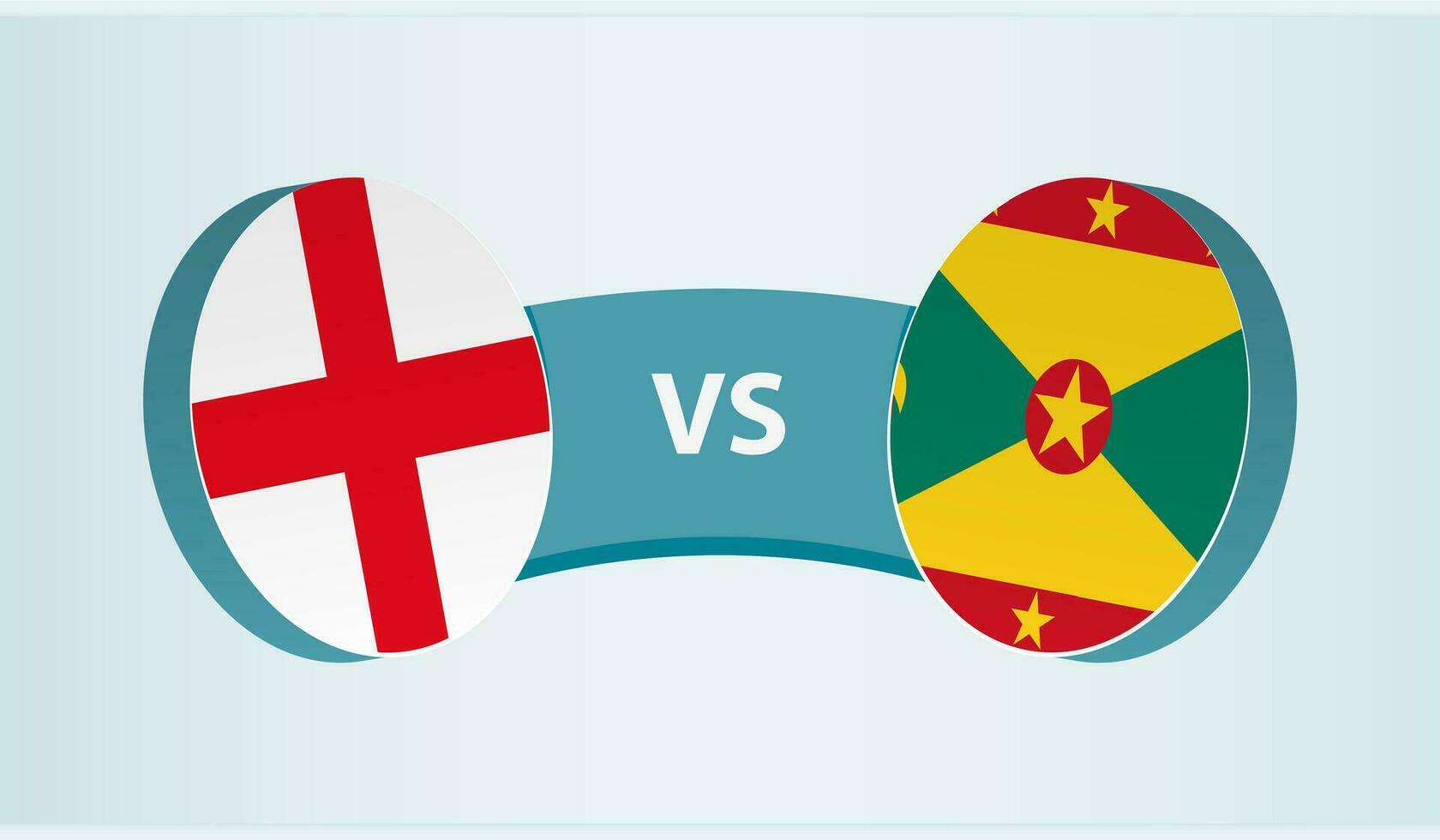 England versus Grenada, team sports competition concept. vector