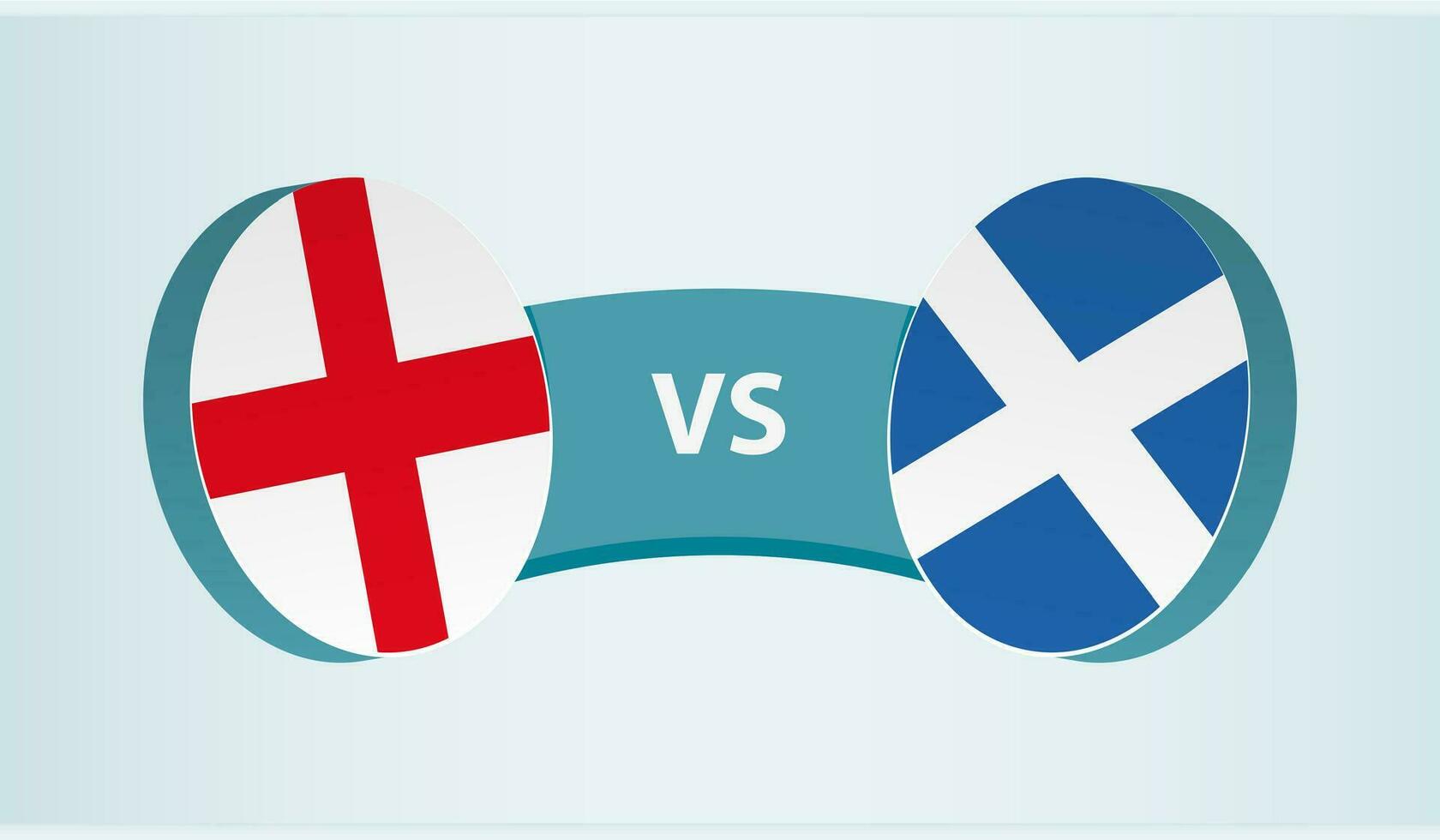 England versus Scotland, team sports competition concept. vector