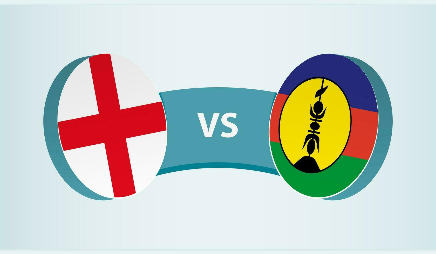 England versus New Caledonia, team sports competition concept. vector