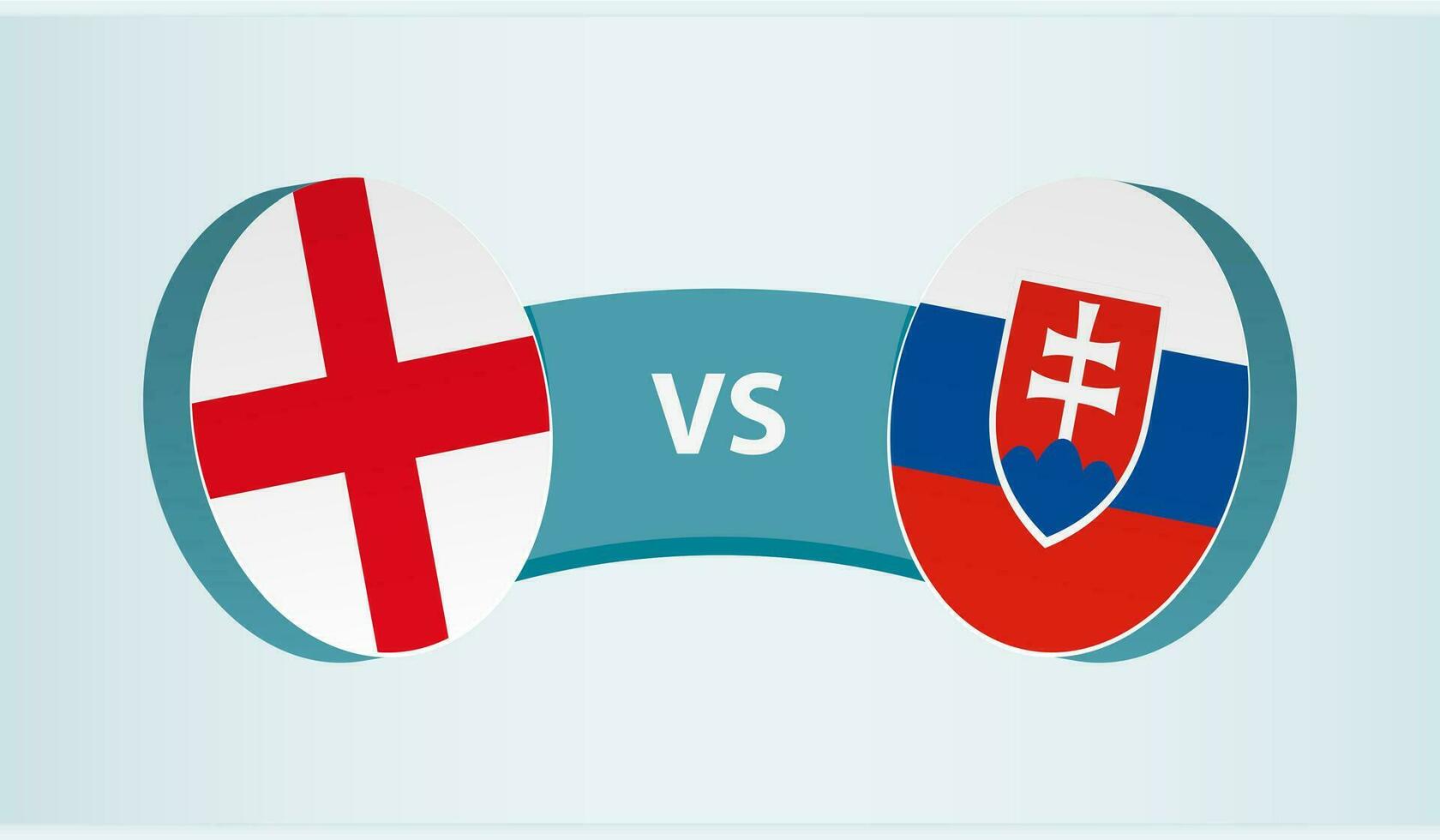 England versus Slovakia, team sports competition concept. vector