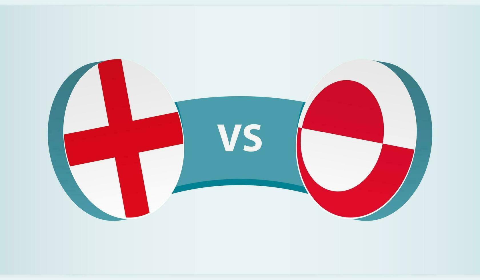 England versus Greenland, team sports competition concept. vector