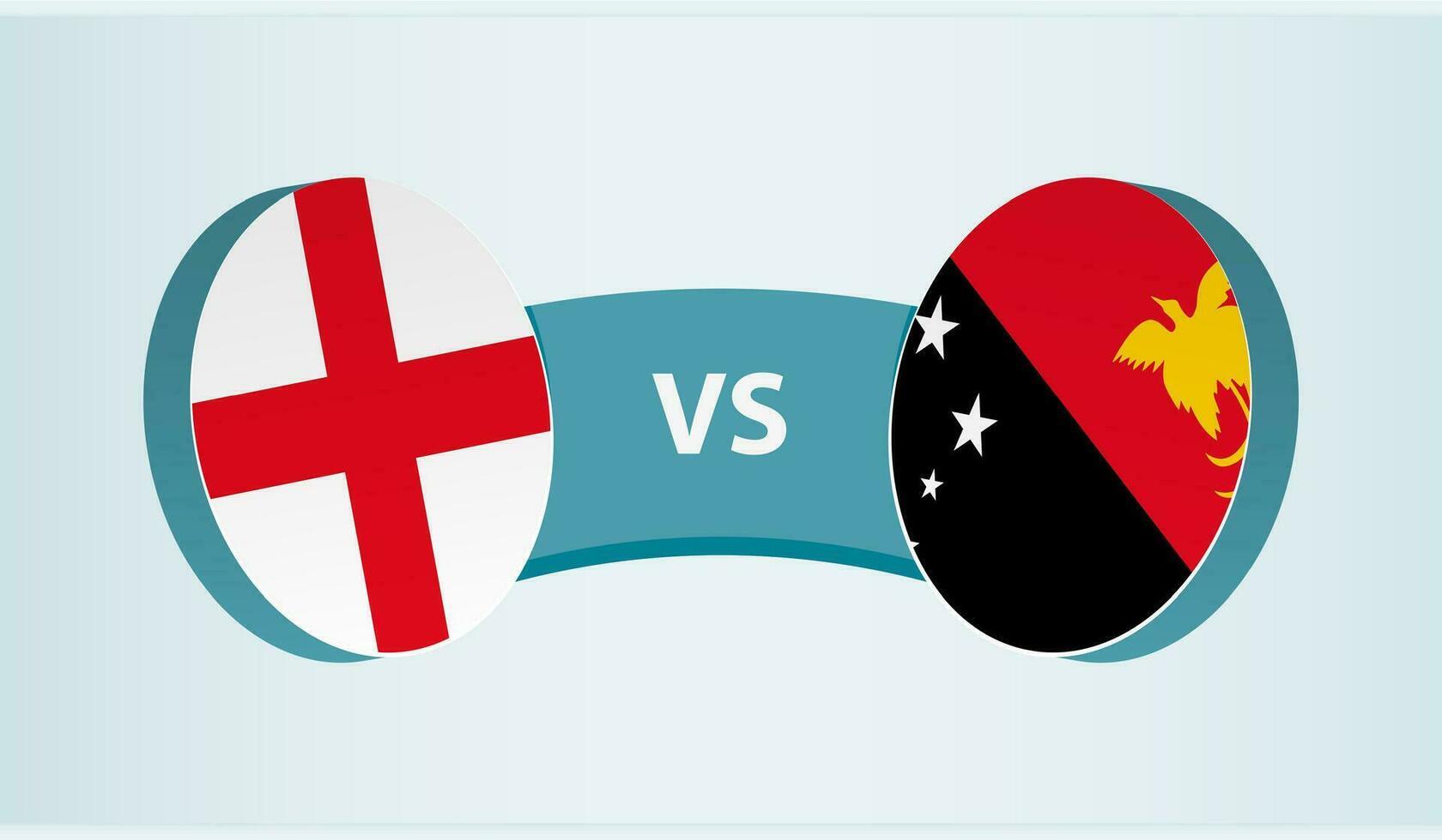 England versus Papua New Guinea, team sports competition concept. vector