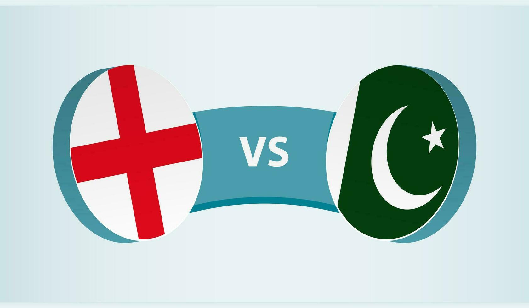 England versus Pakistan, team sports competition concept. vector