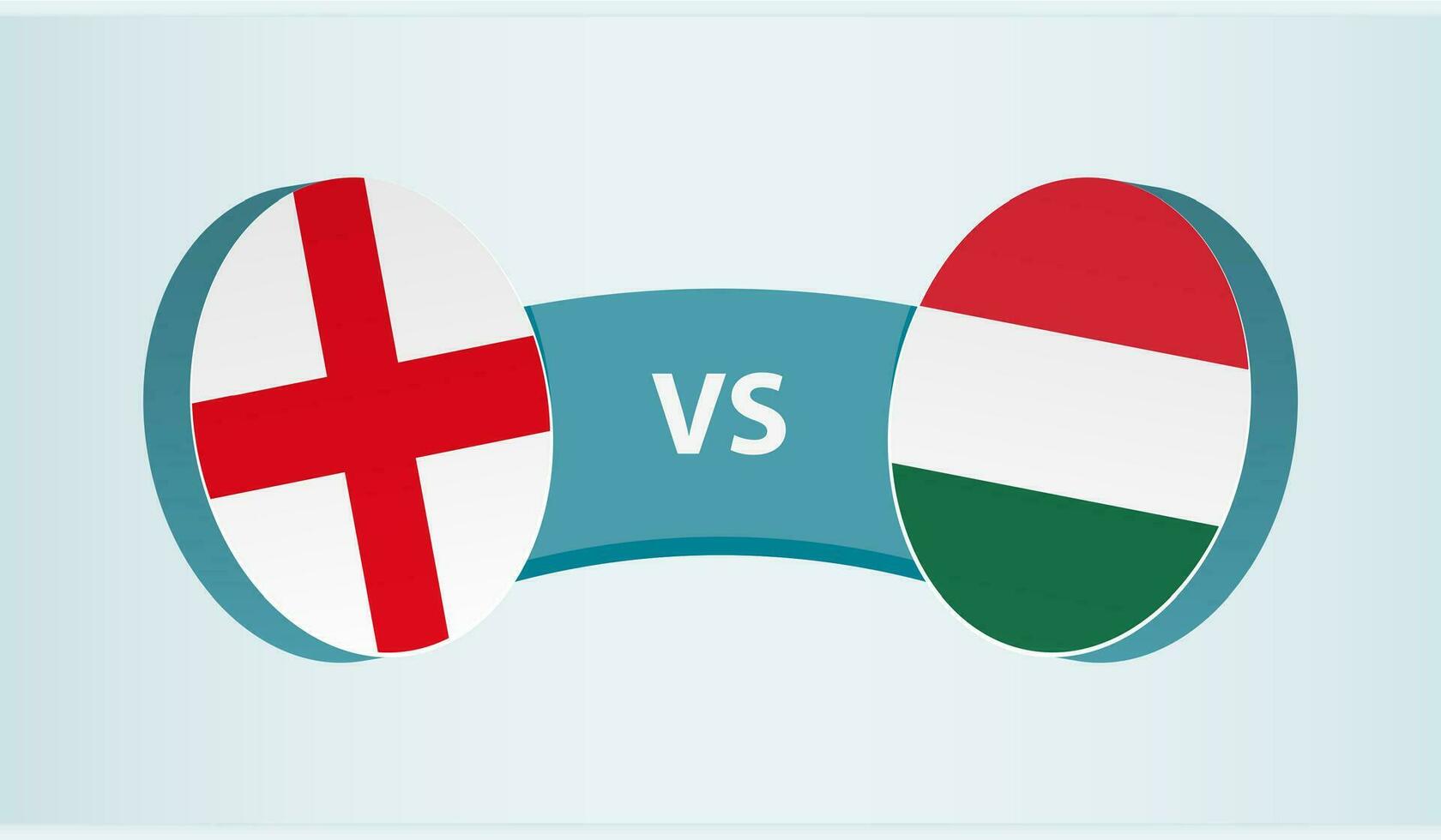 England versus Hungary, team sports competition concept. vector