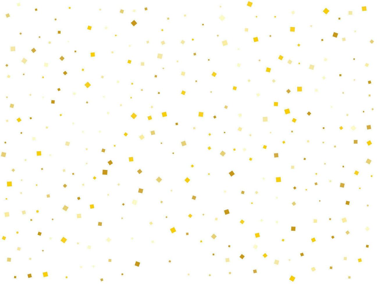 Gold Squares. Confetti celebration, Falling golden abstract decoration for party. vector