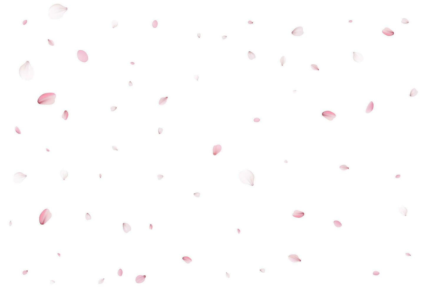 Sakura flying petals, romantic background. vector