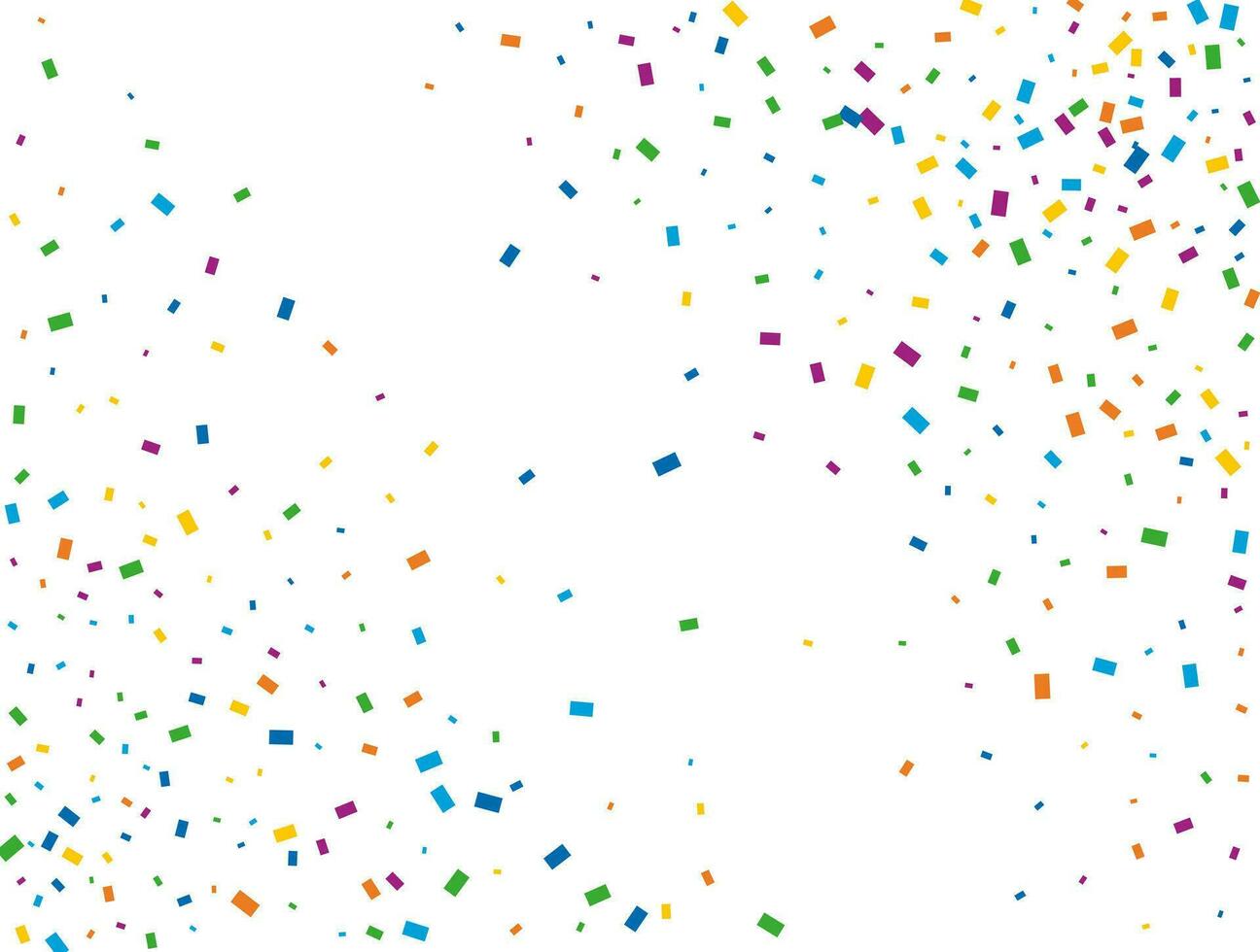 Holiday Rectangular Confetti. Light Rainbow glitter confetti background. Colored festive texture. vector
