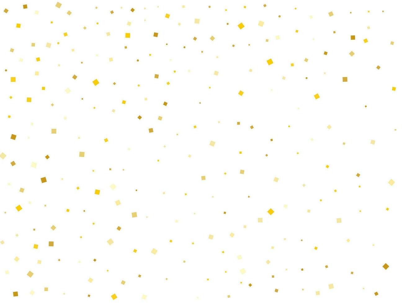 Gold Squares. Confetti celebration, Falling golden abstract decoration for party. vector