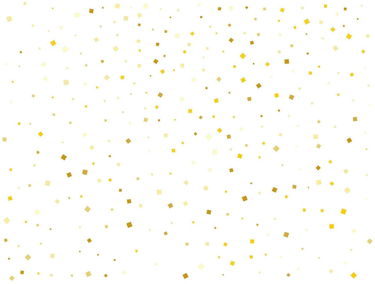 Gold Squares. Confetti celebration, Falling golden abstract decoration for party. vector