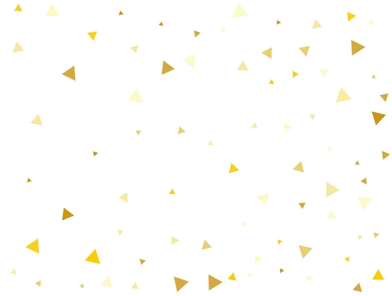 Gender Neutral Golden Triangular Confetti Background. Vector illustration