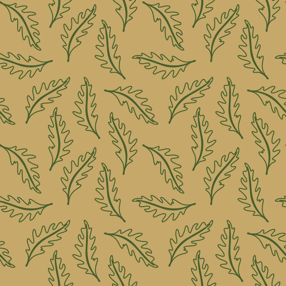 Arugula pattern hand drawn doodle . For packaging, backgrounds, postcards, posters, banners, textile prints, cover, design. vector