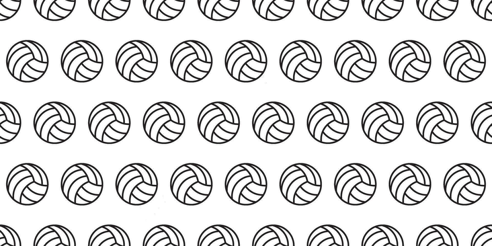 outline volley ball seamless pattern vector
