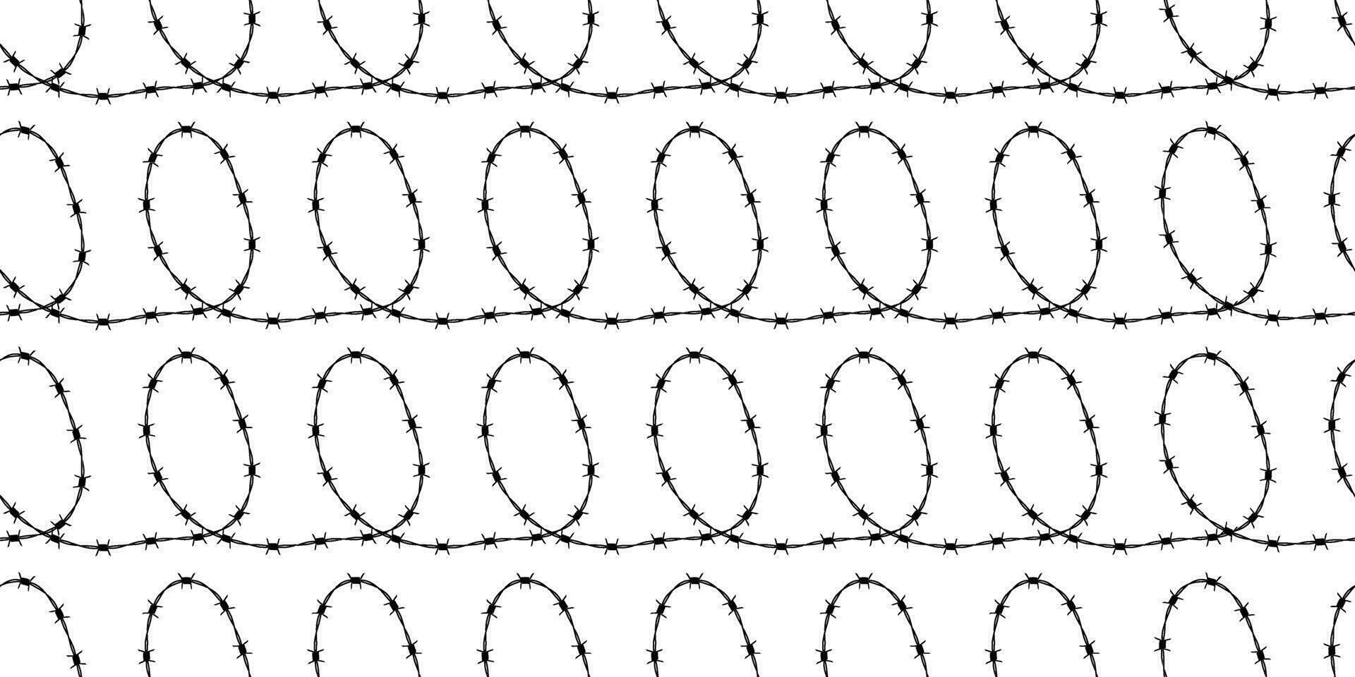 barb wire fence seamless pattern vector