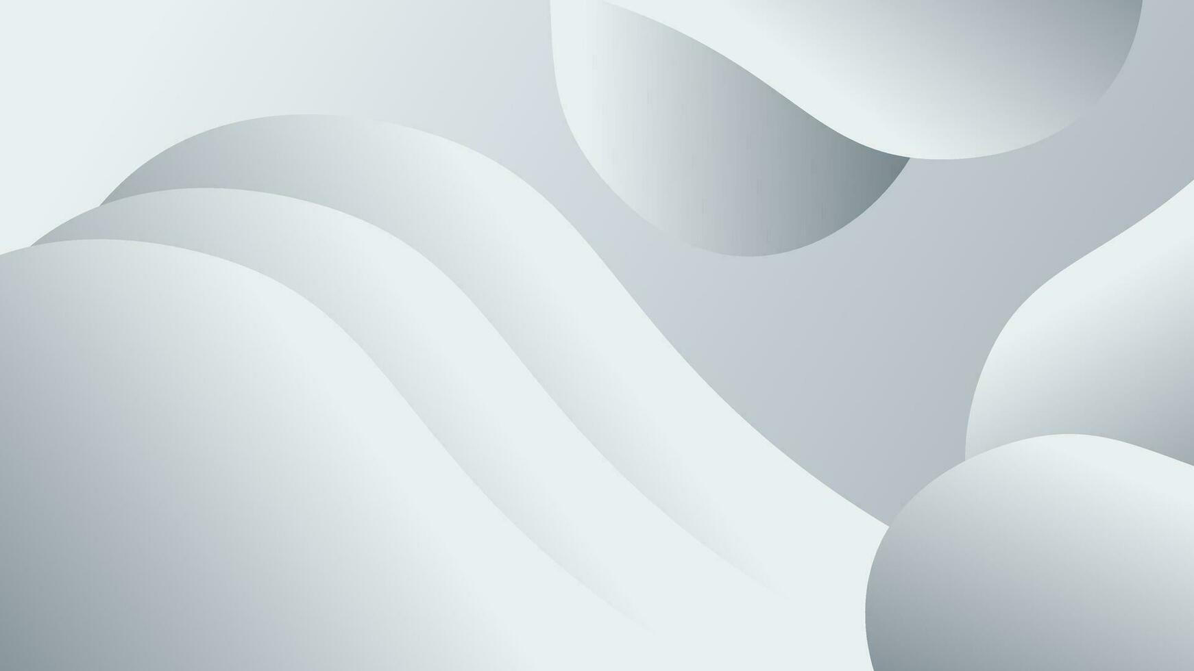 Smooth wavy and stacked white gradation background. vector illustration background