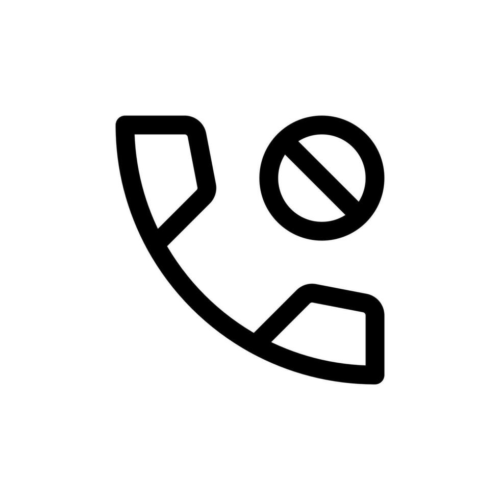 Block call icon in line style design isolated on white background. Editable stroke. vector