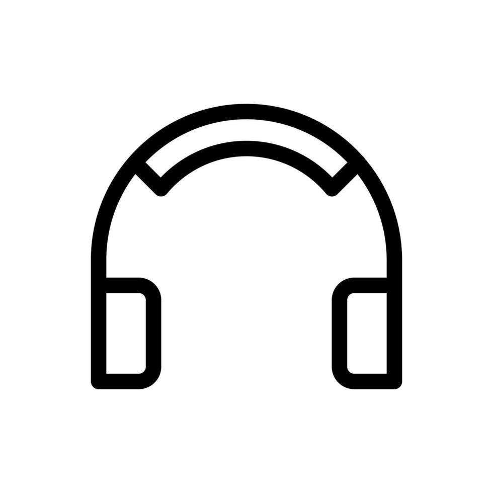 Headphones icon in line style design isolated on white background. Editable stroke. vector
