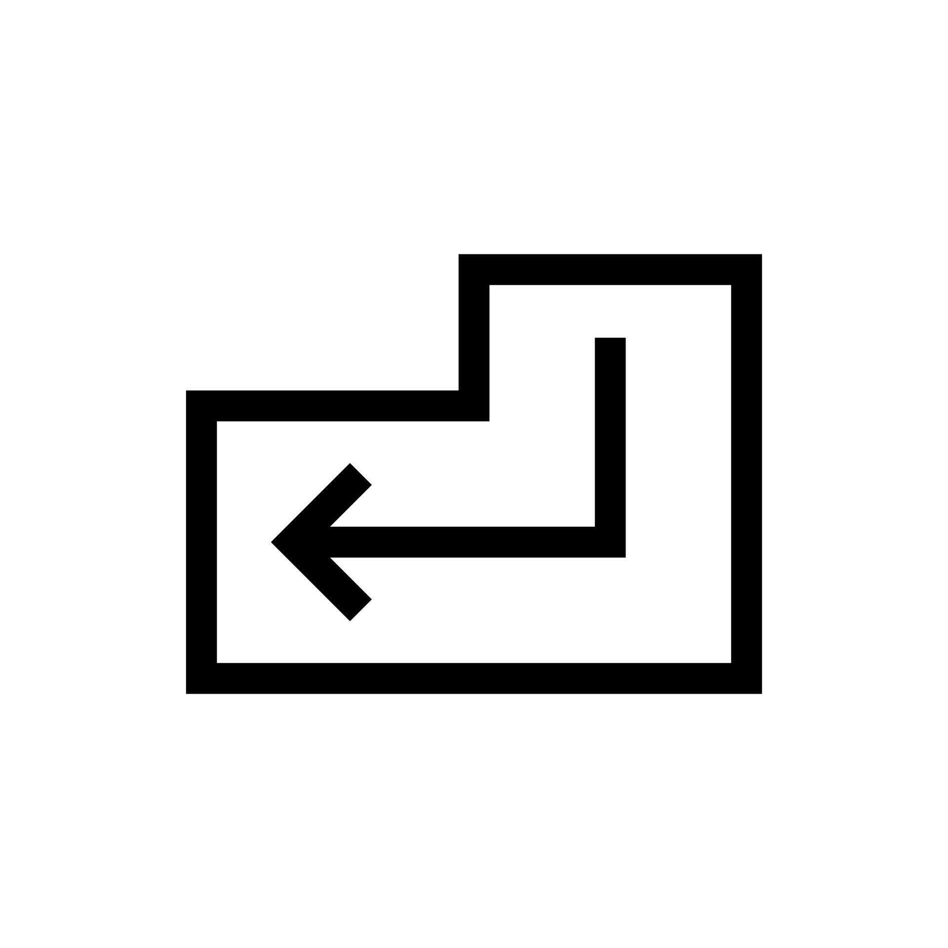 Enter key icon in line style design isolated on white background ...