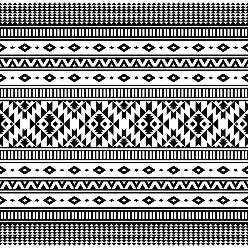 azteca geométrico sin costura étnico modelo. nativo americano con monocromo estilo. modelo impresión para textil diseño. vector