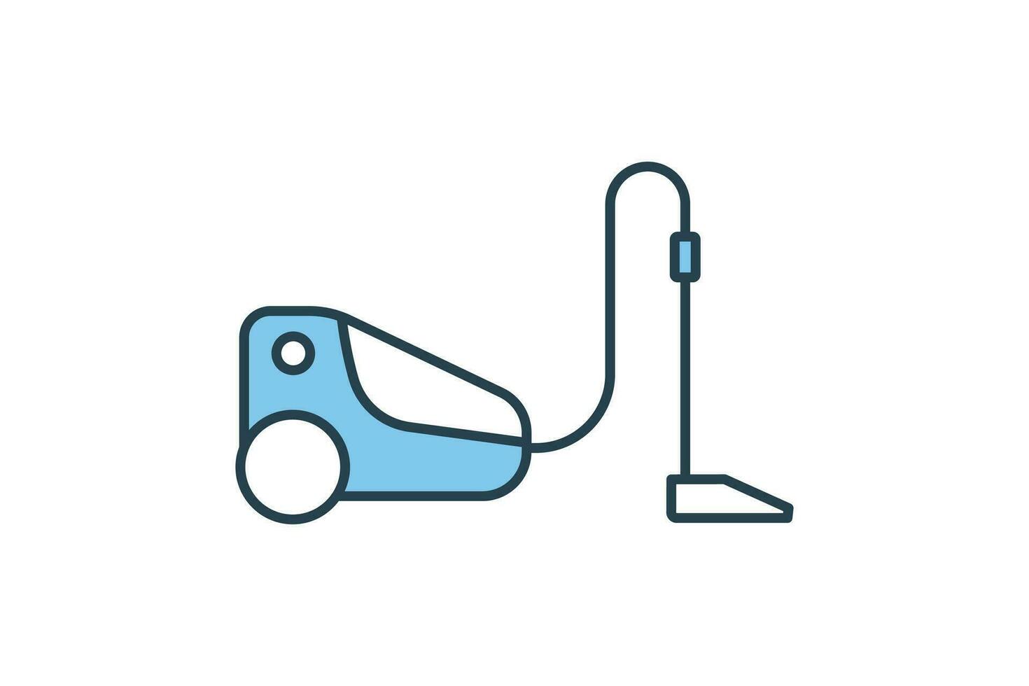 Vacuum cleaner icon. icon related to cleaning, electronic, household appliances. Flat line icon style design. Simple vector design editable