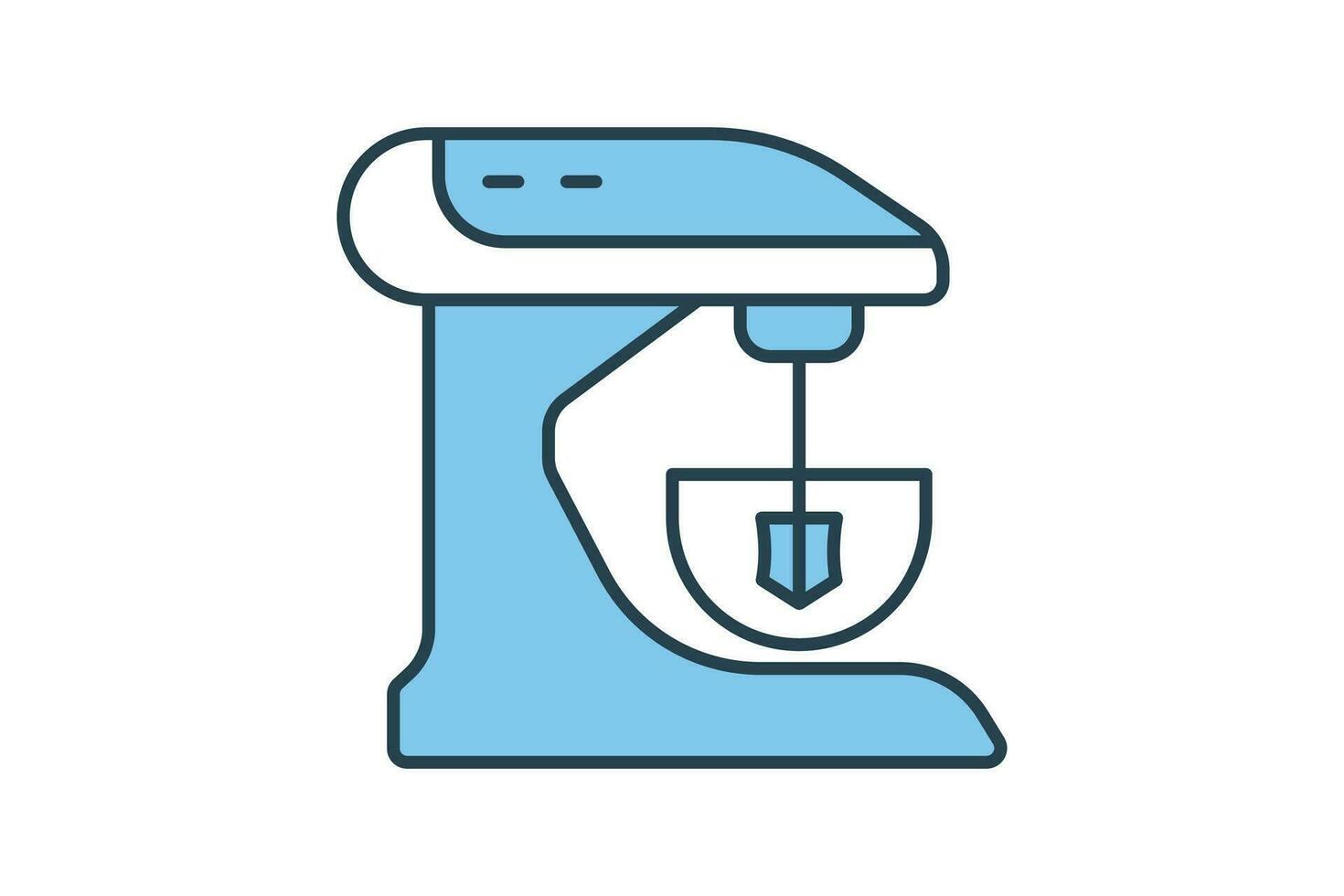 kitchen mixer icon. icon related to electronic, household appliances. Flat line icon style design. Simple vector design editable